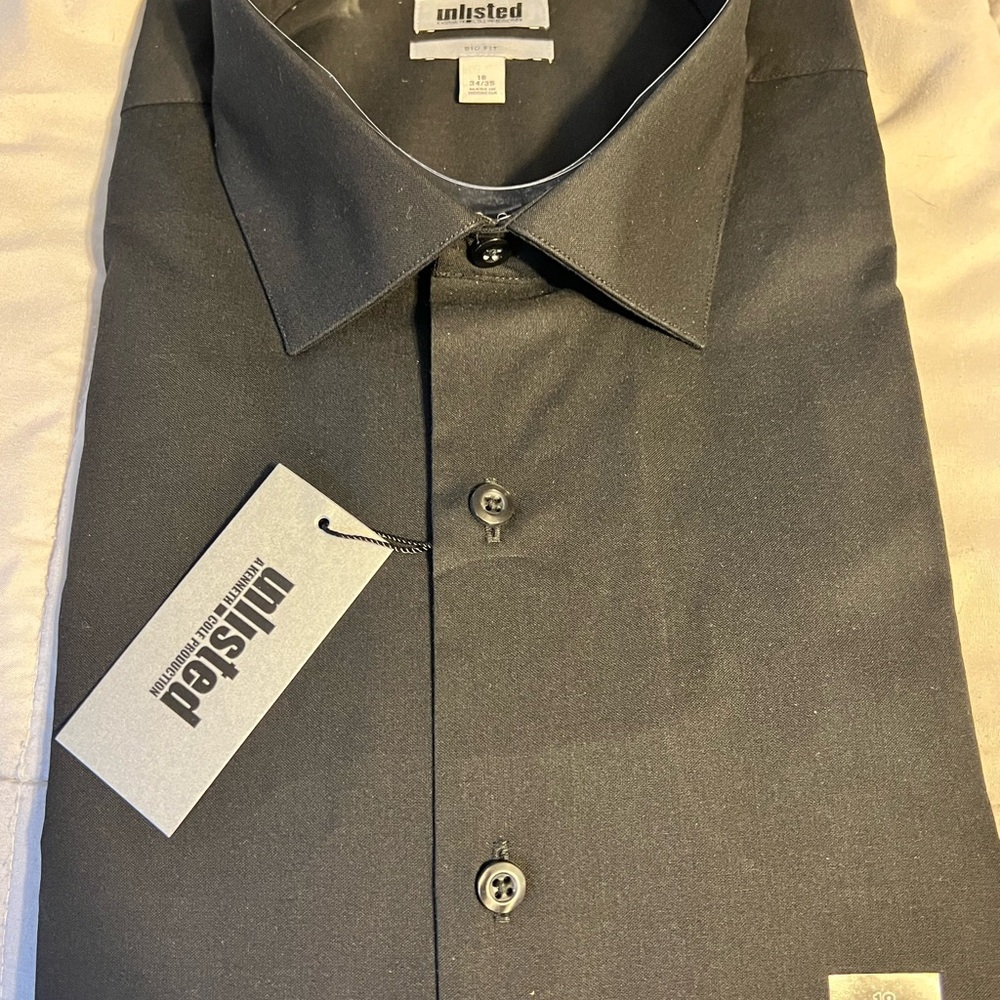 Unlisted by Kenneth Cole Black Dress Shirt